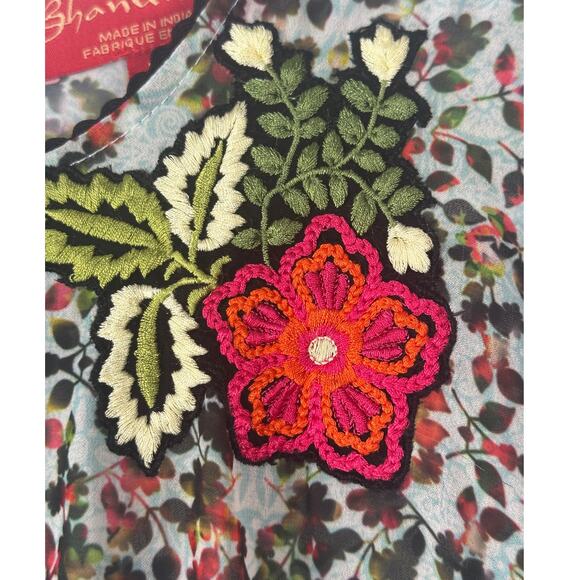 Bhanuni by Jyoti Anthropology Cute Printed Dress W/Embroidered Flower Size 2 - Picture 3 of 11